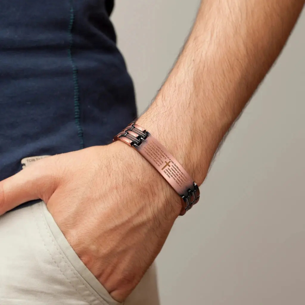 Copper Cross Bracelet