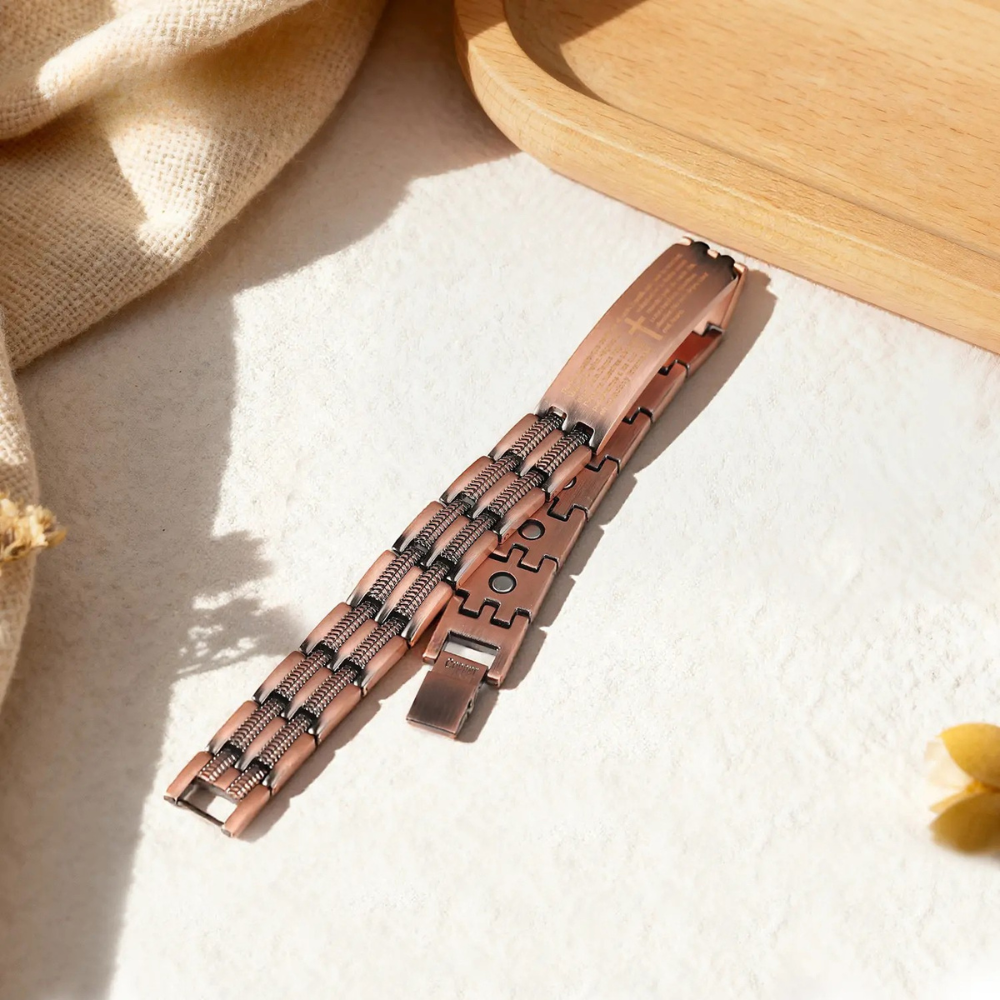 Copper Cross Bracelet