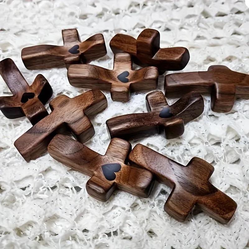 Wooden Heart Cross – Pocket Prayer Cross