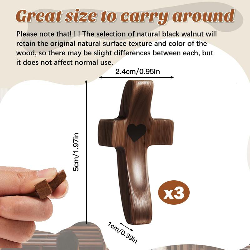 Wooden Heart Cross – Pocket Prayer Cross