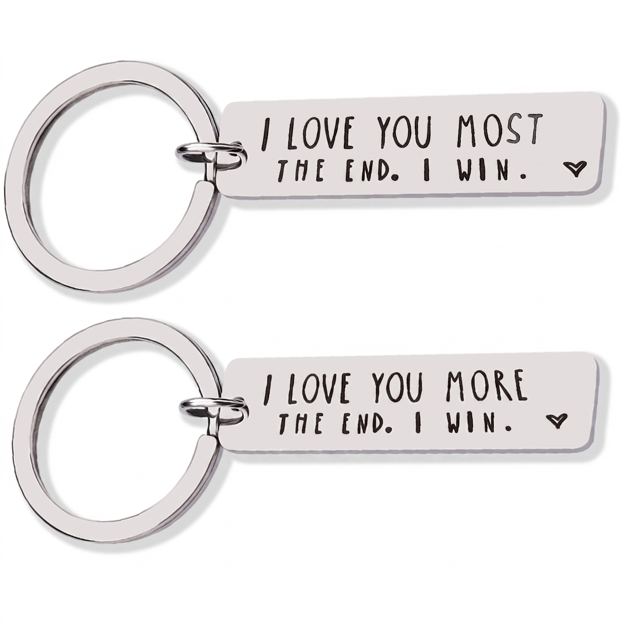 I Love You More/Most Keychain